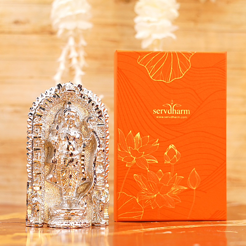 Silver Plated Ram Lalla Idol 6 Inch with Premium Gift Box