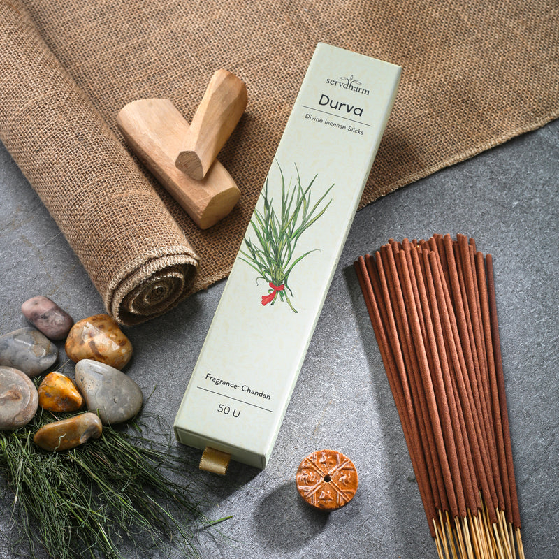 Durva Divine Incense Sticks | Fragrance : Holy Chandan | Pack of 50