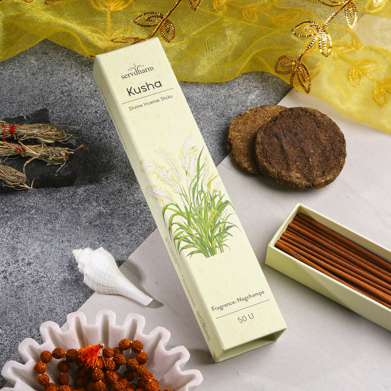 Kusha Divine Incense Sticks | Fragrance : Nagchampa | Pack of 50