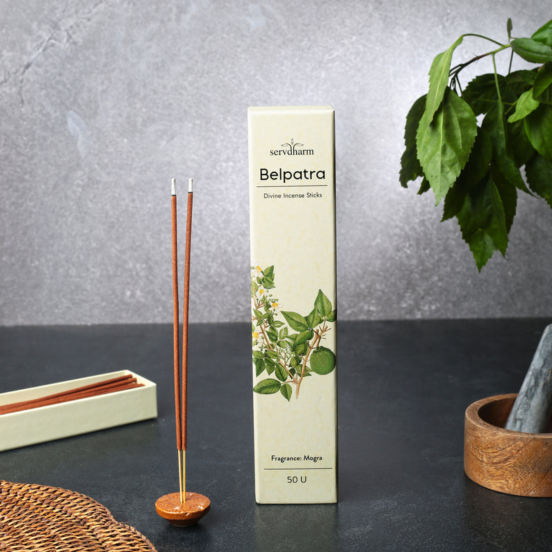 Belpatra Divine Incense Sticks | Fragrance : Mogra | Pack of 50