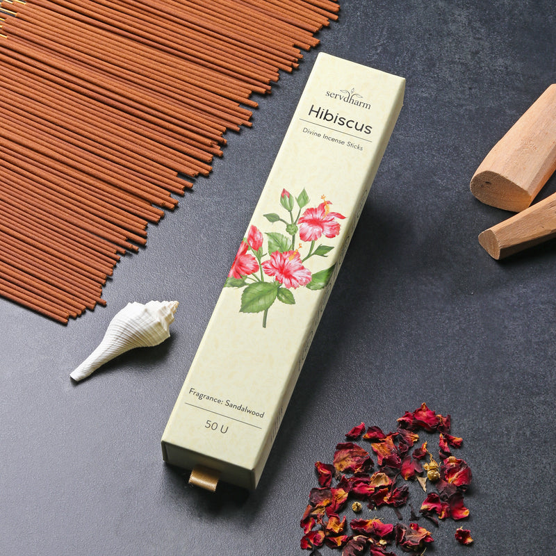 Hibiscus Divine Incense Sticks | Fragrance : Sandalwood | Pack of 50