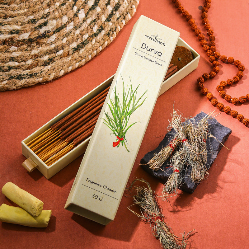 Durva Divine Incense Sticks | Fragrance : Holy Chandan | Pack of 50