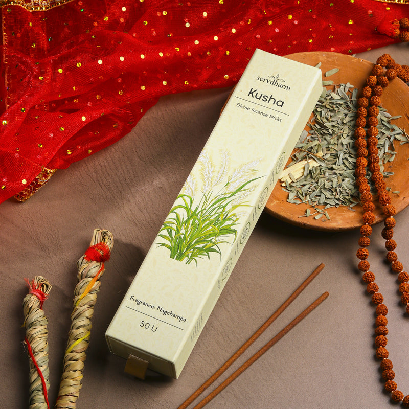 Kusha Divine Incense Sticks | Fragrance : Nagchampa | Pack of 50