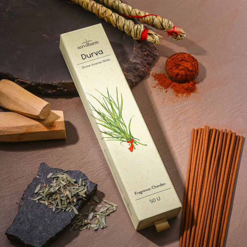 Durva Divine Incense Sticks | Fragrance : Holy Chandan | Pack of 50