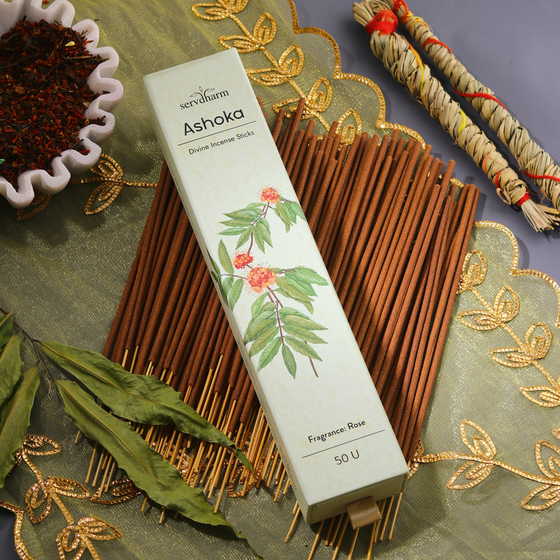 Ashoka Divine Incense Sticks | Fragrance : Rose | Pack of 50