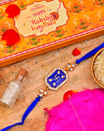 Swastik Rakhi in Royal Blue