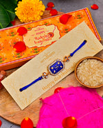 Swastik Rakhi in Royal Blue