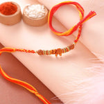 Traditional Elephant Om & Stone Work Rakhi