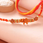 Traditional Elephant Om & Stone Work Rakhi