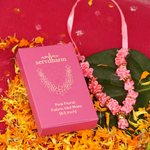 Pink Floral Fabric Idol Mala 8.5" | 4g