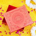 Red Gold Foiled Premium Festive Rigid Gift Box | 11" x 9" x 4 "