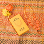 Yellow Floral Fabric Idol Mala 8" | 4g