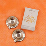 Silver Plated Diya Set of 2