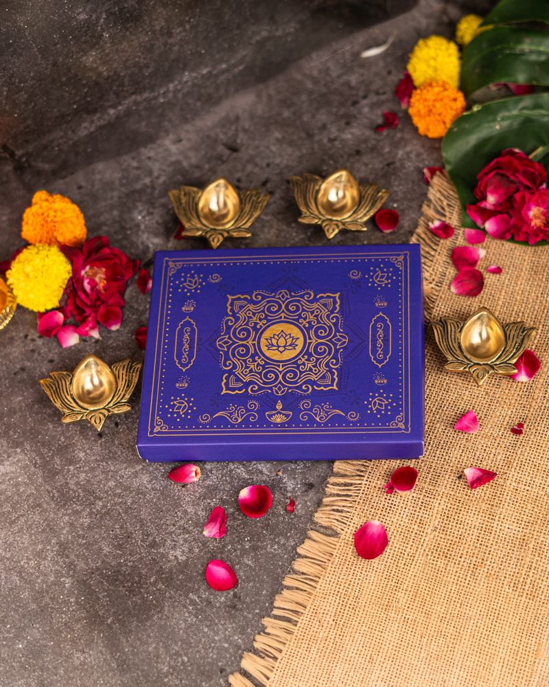 Brass Kamal Diya (Set of 4 Diyas)