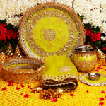 Mint Green Karwa Chauth Thali Set | Luxury Edition | Pack of 5