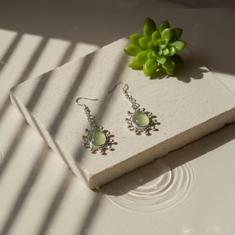 Green Aventurine New Love Crystal Earrings