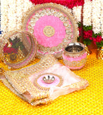Premium Pink Karwa Chauth Thali Set | Luxury Edition | Pack of 5