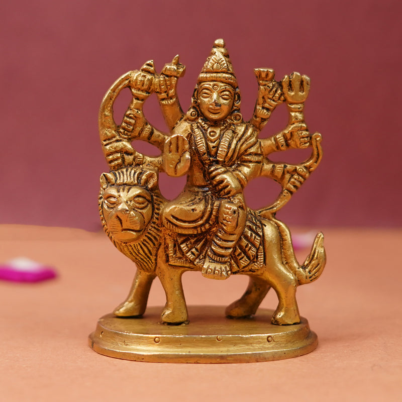 Mata Sherawali Divine Brass Idol for Pooja