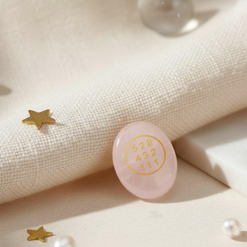 Love Zibu Rose Quartz Coin