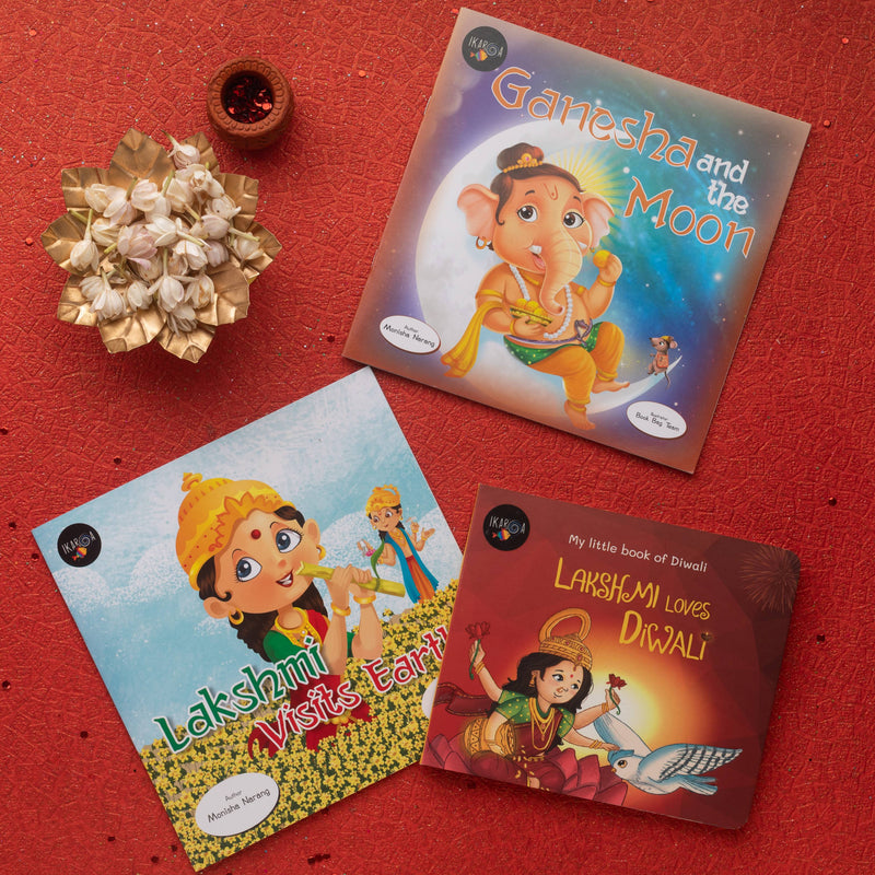 Diwali Books On Lakshmi & Ganesha For Kids (Set of 3)