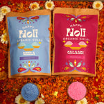Herbal Gulal - Pack of 2 (1 Kg Each) (Blue&Pink) x 3