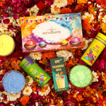 Gulal and Thandai Pack- Set of 3 Gulal Tubes & Dry Fruits Thandai Powder in a Premium Holi Gift Box, with Skin-friendly, Natural Gulal