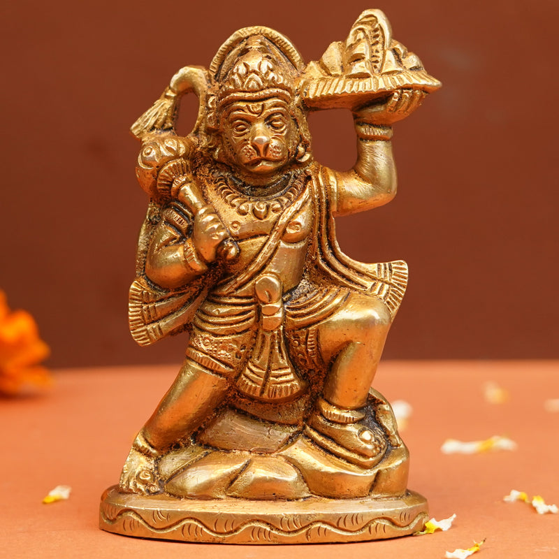 Brass Lord Hanuman Statue (4.5 Inch)