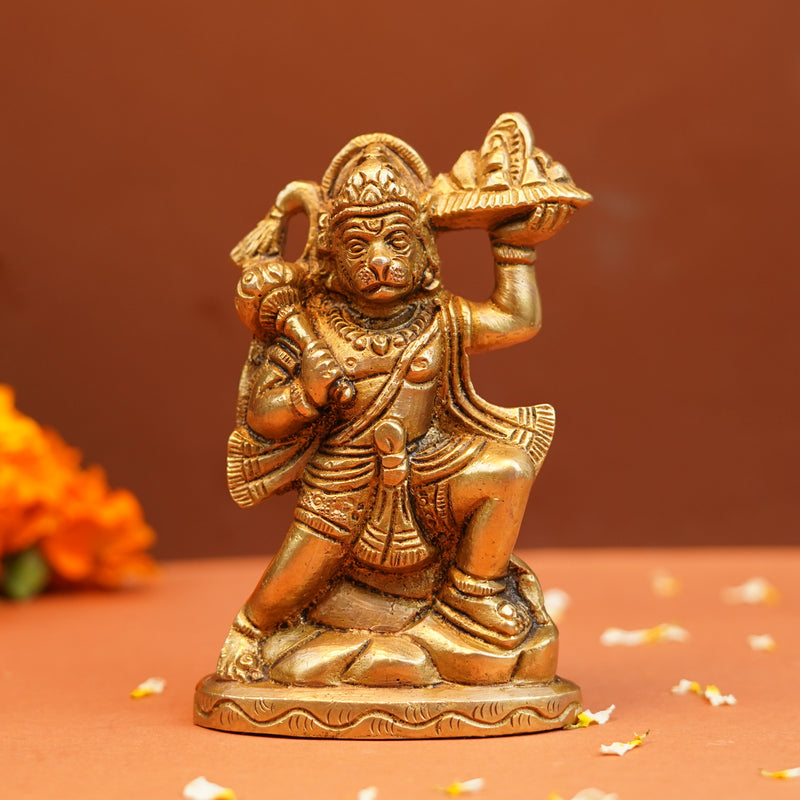 Brass Lord Hanuman Statue (4.5 Inch)