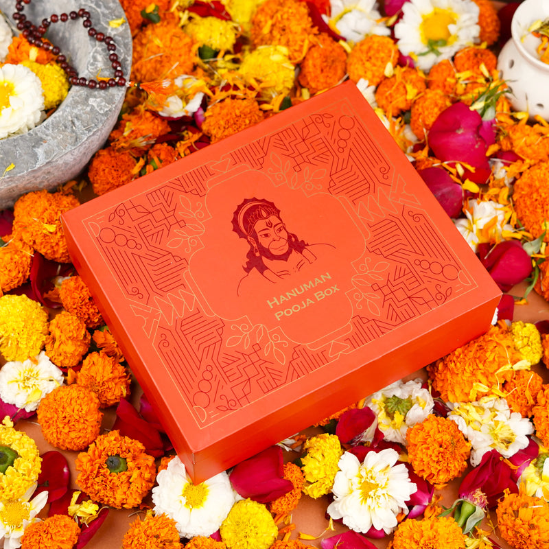 Hanuman Ji Pooja Samagri Box, Pack of 22, Premium Pooja Samagri for Hanuman Pooja