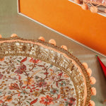 Decorative Thali set with Pom-Pom Lace
