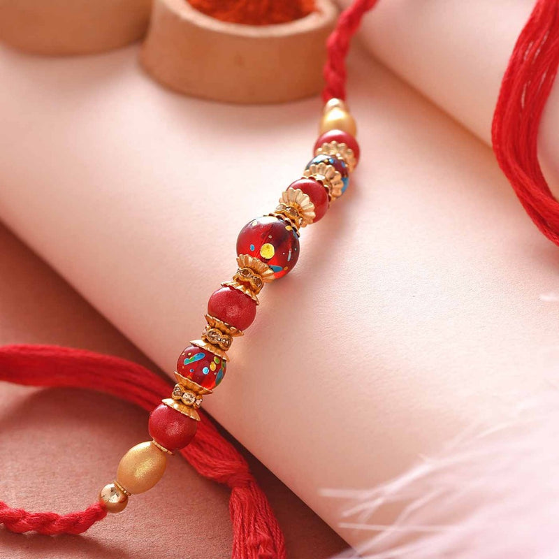 Exclusive Stones & Pearls Rakhi - 4Pcs