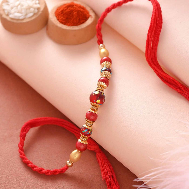 Exclusive Stones & Pearls Rakhi - 4Pcs