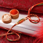 Gorgeous Multistrands Beads N Pearls Rakhi - 2Pcs