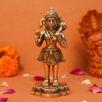Blessing Lord Hanuman Standing Statue | Made in Pure Brass | 445 Grams