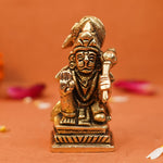 Shri Hanuman Ji Giving Blessings Brass Statue in Sitting Position