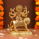 Stunning Brass Maa Durga Statue (6.5 Inch), 1.2 KG