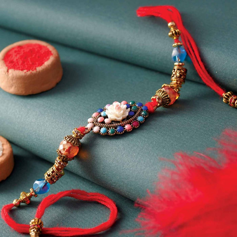 Majestic Regal Rakhi In Beads Work