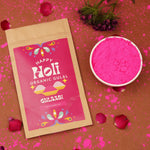 Herbal Gulal - Pink (50 Gram Pack) | Gulaabi Gulal | Gifting Pack of Organic Gulaal | Made of Flowers | Skin Friendly