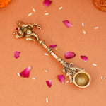 Antique Brass Lord Ganesha Panchamrit Spoon | Collector's Item