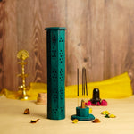Wooden Incense Cones & Stick Holder, Dhoopbatti Stand - Green