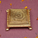 Designer Brass Chowki for Murti Sthapna | 333 Grams Pure Brass