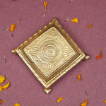 Designer Brass Chowki for Murti Sthapna | 333 Grams Pure Brass