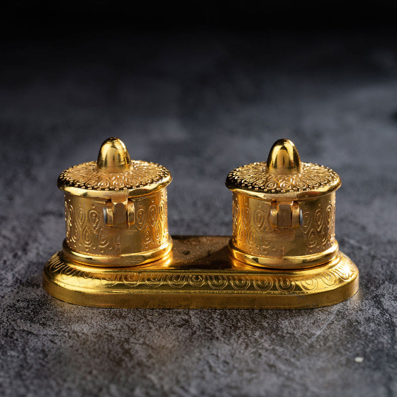 Gold Plated Kumkum Box